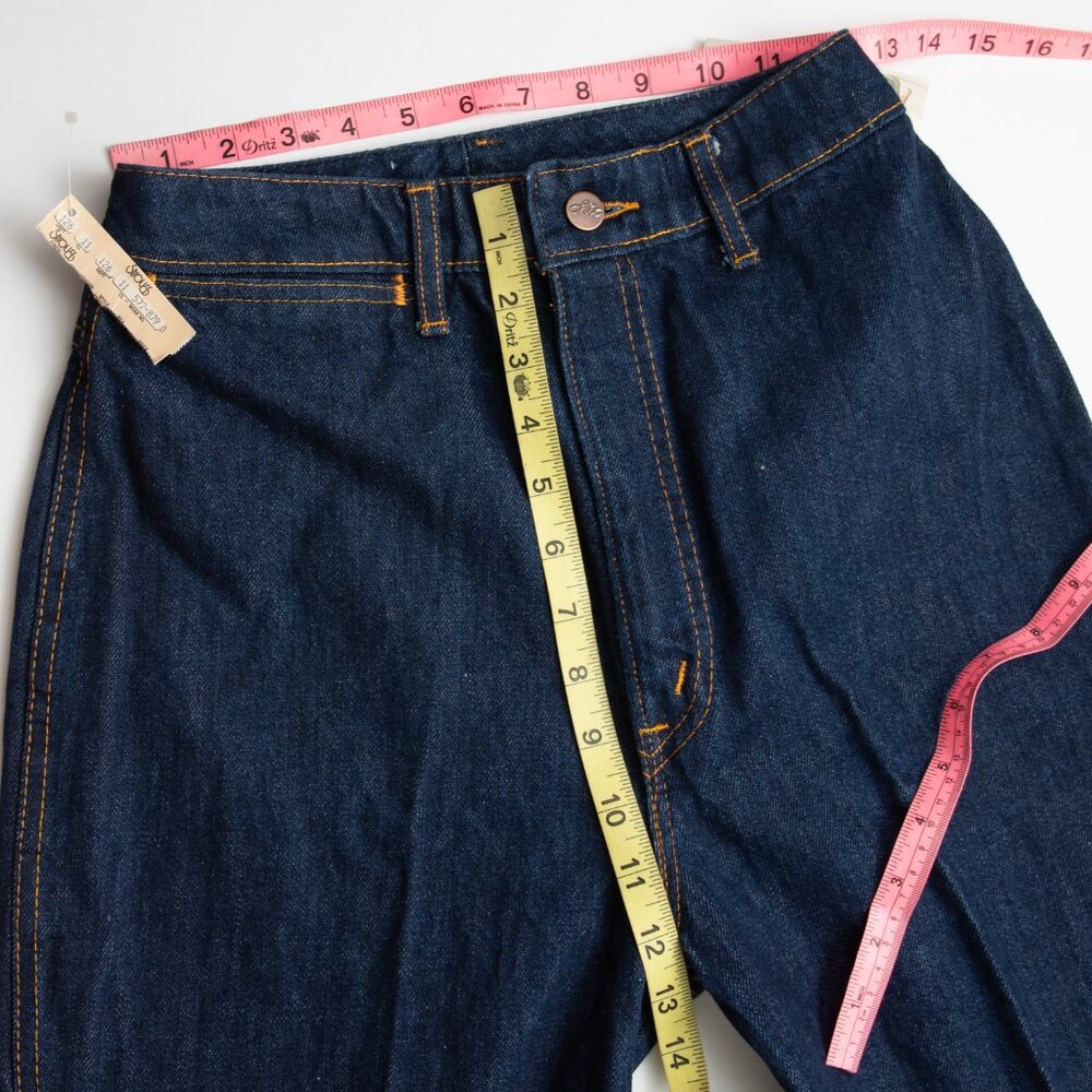 Vintage Ms. Chic By H.I.S. Jeans Parisienne Deadstock 80s Denim Blue 10 Long New - Picture 9 of 10